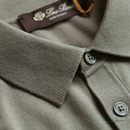 Camisa Polo "Khaki" Loro Piana
