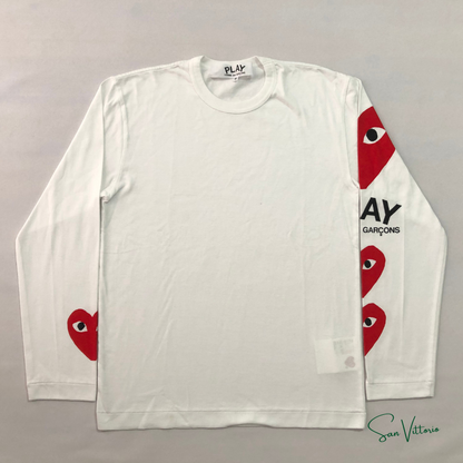 Camiseta Manga Longa "Play" CDG