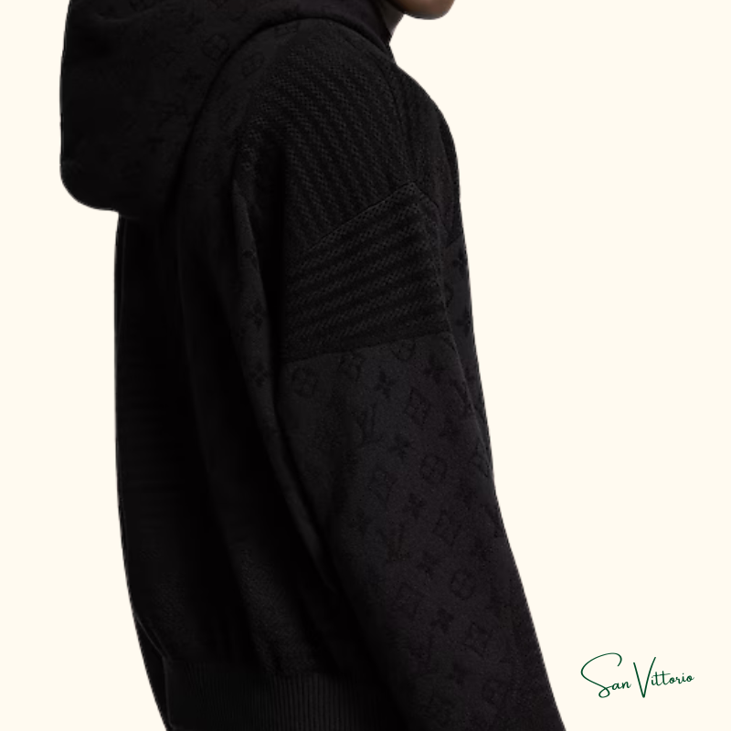 Moletom com Capuz e Jacquard de Grafismo Louis Vuitton