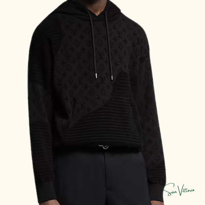 Moletom com Capuz e Jacquard de Grafismo Louis Vuitton