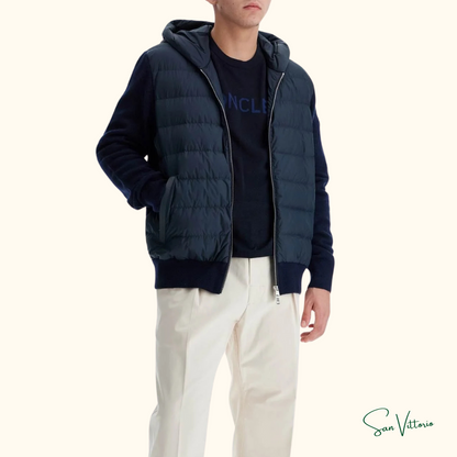 Jaqueta "Cardigan" Híbrido com Capuz Moncler
