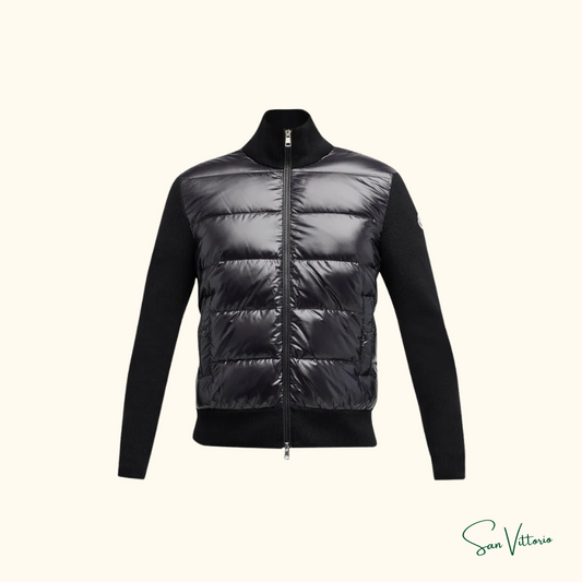 Jaqueta "Cardigan" Moncler com Acolchoado e Lã