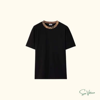 Camiseta Detalhe Xadrez Burberry