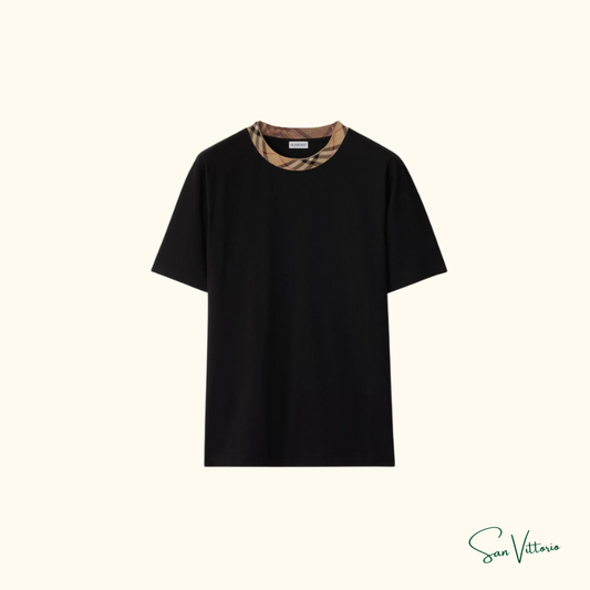 Camiseta Detalhe Xadrez Burberry