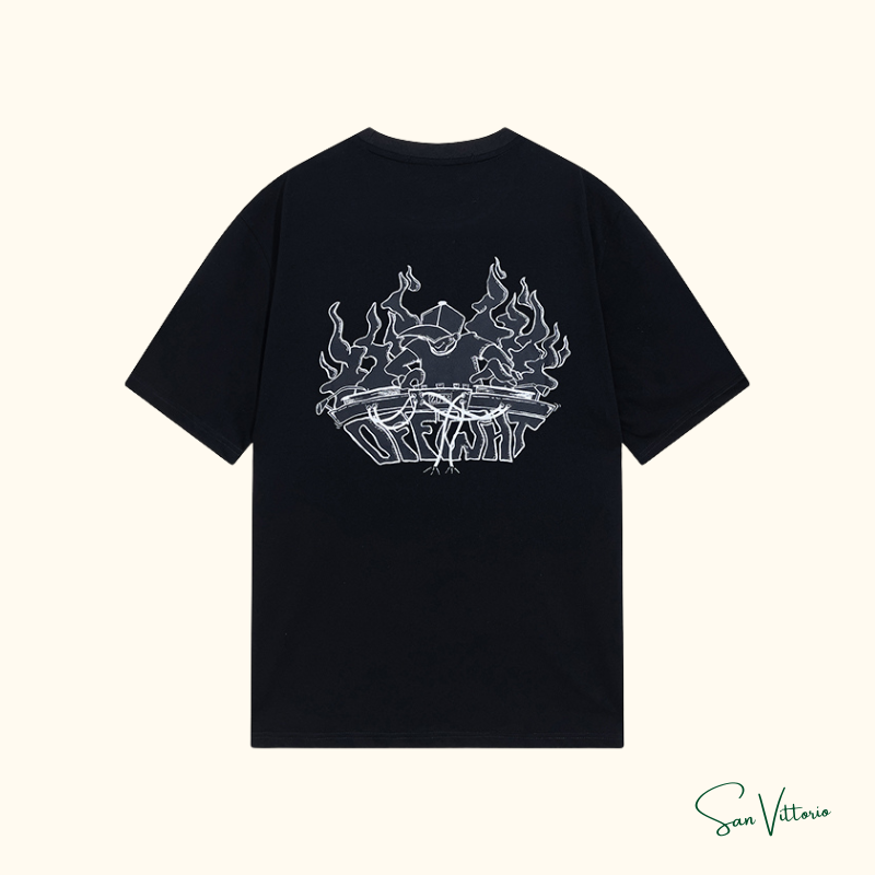 Camiseta "DJ Logo Print" Off-White