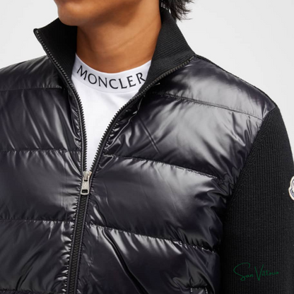 Jaqueta "Cardigan" Moncler com Acolchoado e Lã