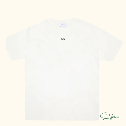 Camiseta "Arrow Stitched" Off-White