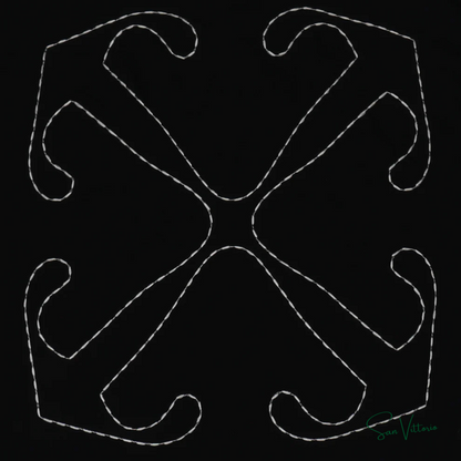 Camiseta "Arrow Stitched" Off-White