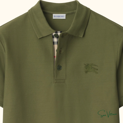 Camisa polo de algodão Burberry