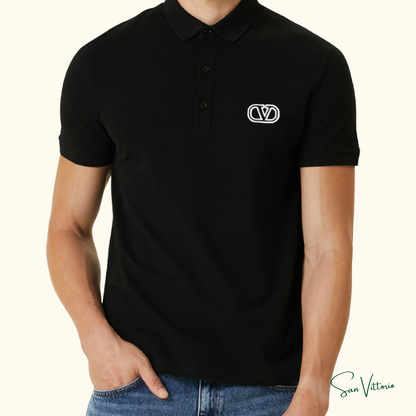 Camiseta Polo Bordada - Valentino