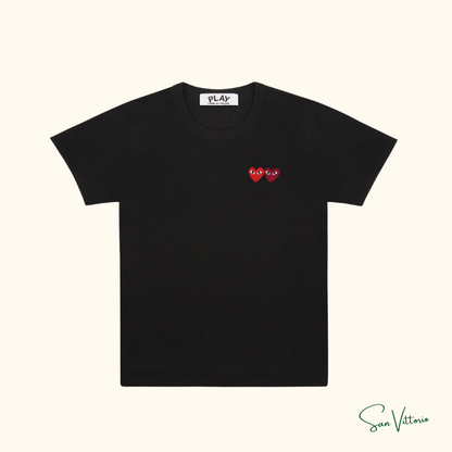 Camiseta "Double Hearts" CDG (Open Box)