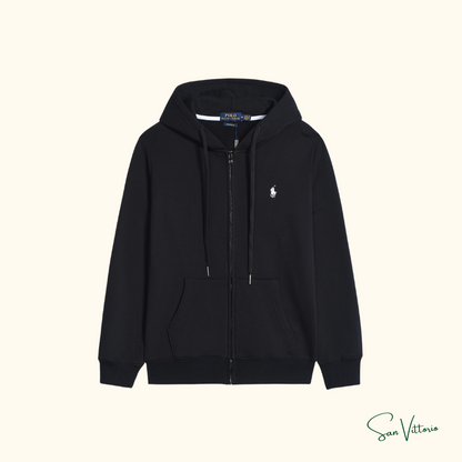 Moletom Capuz de Malha Dupla Zíper - Ralph Lauren