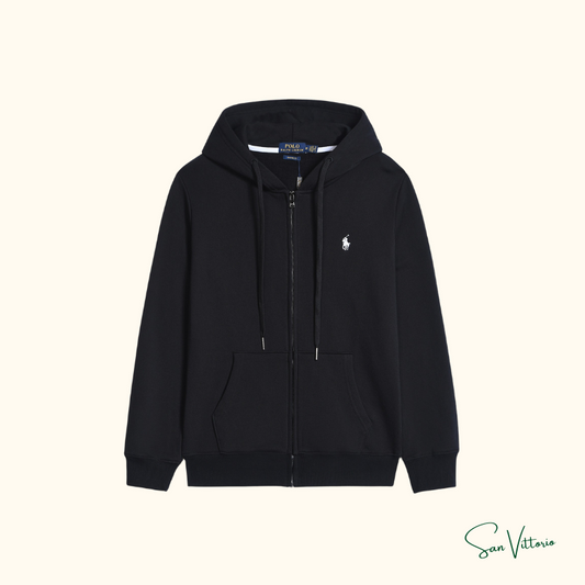 Moletom Capuz de Malha Dupla Zíper - Ralph Lauren