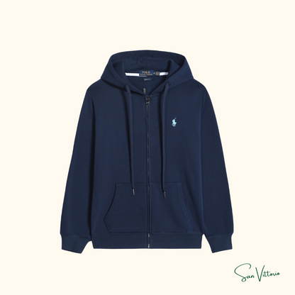 Moletom Capuz de Malha Dupla Zíper - Ralph Lauren