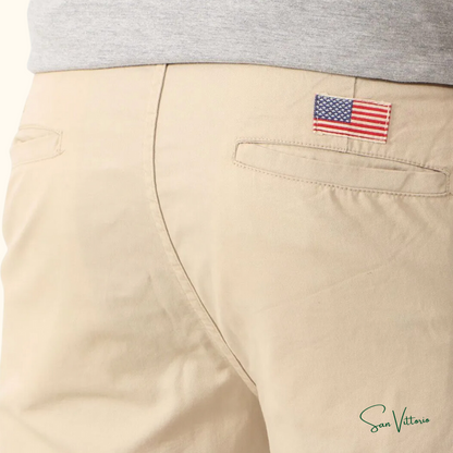 Short Ralph Lauren Masculino Sarja Chino Black Icon Cáqui Claro