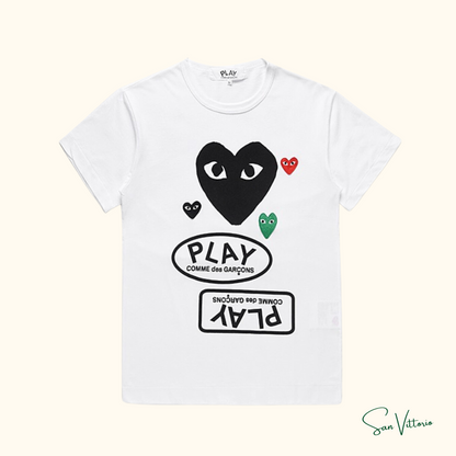 CDG Play Camiseta Com Estampa Gráfica