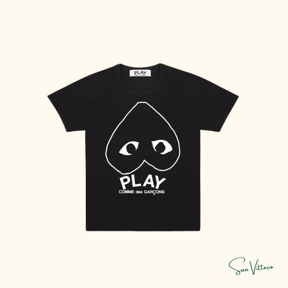 Camiseta "White Outline" Black CDG