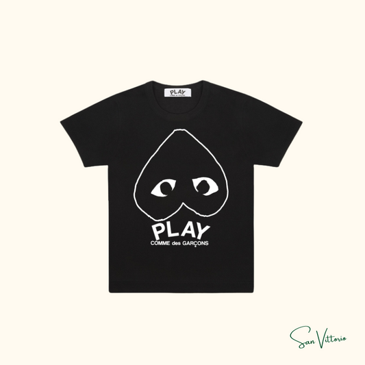 Camiseta "White Outline" Black CDG