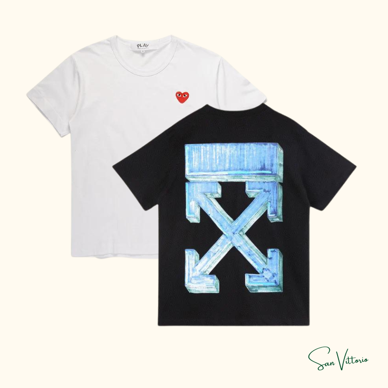 KIT! Camiseta "Play Basic" CDG + Camiseta "Marker Arrow" Off-White